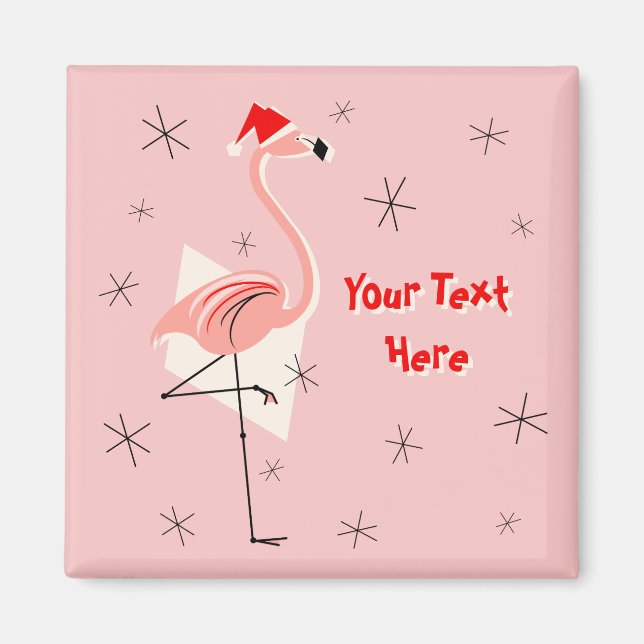 Flamingo Santa Rosa Text Magnet Squon (Framsidan)