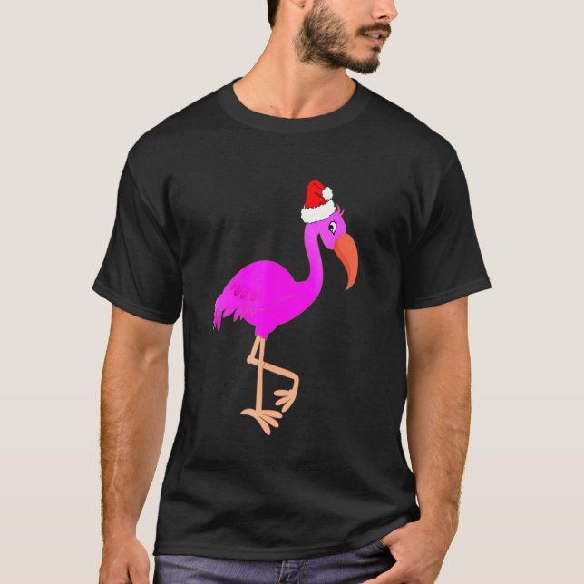 Flamingo Santa T Shirt (Framsida)