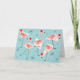 Flamingo Santas Blue Glad helg vågrät