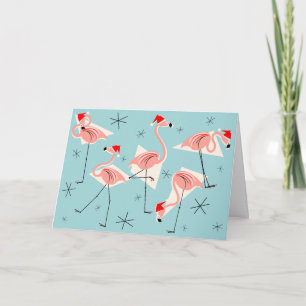 Flamingo Santas Blue Glad helg vågrät