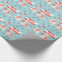 Flamingo Santas Blue God jul