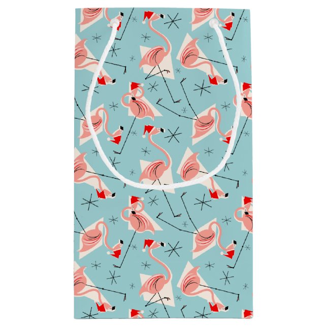 Flamingo Santas Blue Multi-presentpåse liten (Baksidan)
