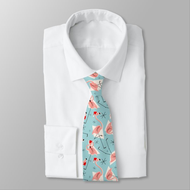 Flamingo Santas Blue Multi tie Slips (Bunden)