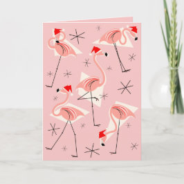 Flamingo Santas Rosa God jul rosa Helgkort