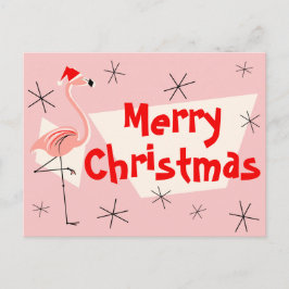 Flamingo Santas Rosa God jul vykort