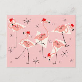 Flamingo Santas Rosa vycard Helg Vykort