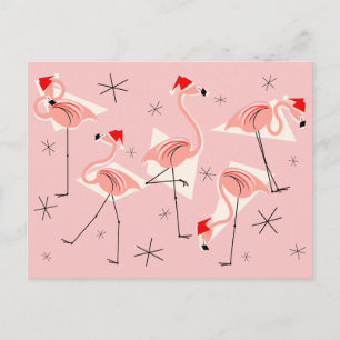 Flamingo Santas Rosa vycard Helg Vykort