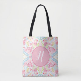 Flamingo Sensans Monogram Heather Fransk Henry Tygkasse