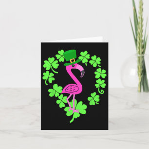 Flamingo Shamrock St patricks day Animal Kort