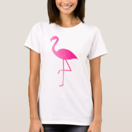 Flamingo shock rosa, geometriskt nät mönster t shirt