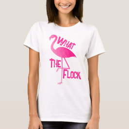 Flamingo shock rosa geometriskt vad flocken är t shirt