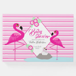 Flamingo shock rosa grafik babyduschgäst bok
