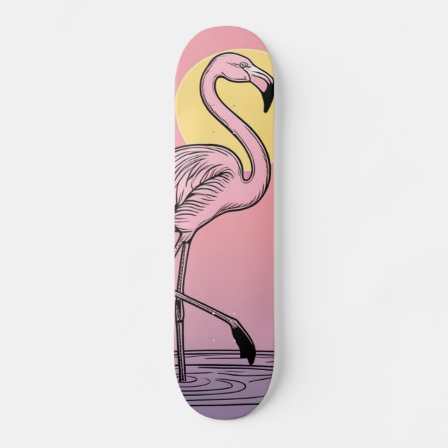 Flamingo Skateboard (Framsida)