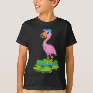 Flamingo Skater Skateboard T Shirt