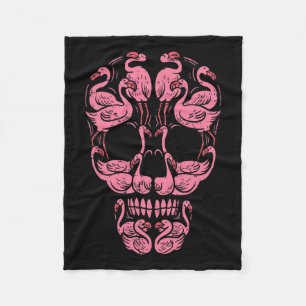 Flamingo Skull Breast Cancer Awareness Halloween W Fleecefilt