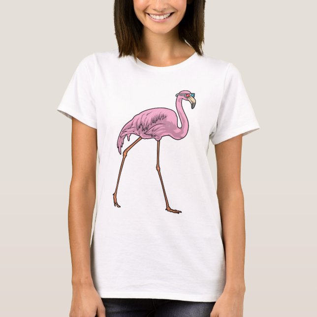 Flamingo solglasögon t shirt (Framsida)