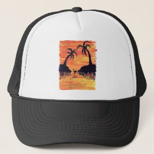 Flamingo Solnedgång Truckerkeps