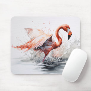 Flamingo som flyger ut från Vatten Musmatta