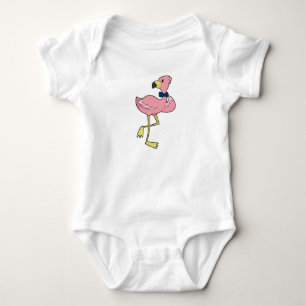 Flamingo som gentleman med slips t shirt