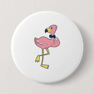Flamingo som gentleman med Tie Knapp
