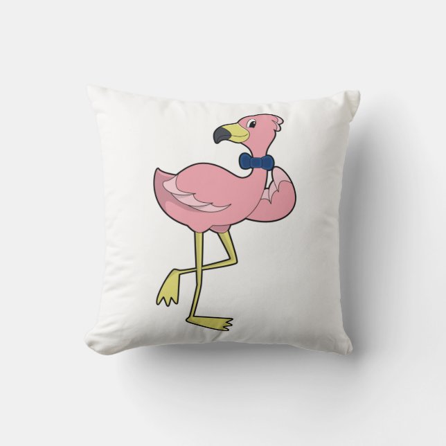 Flamingo som gentleman med Tie Kudde (Framsida)