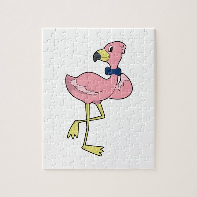 Flamingo som gentleman med Tie Pussel (Vertikal)
