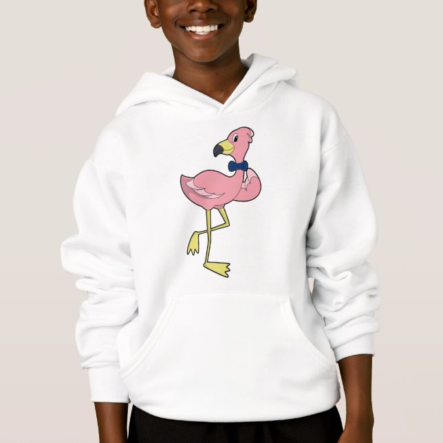 Flamingo som gentleman med Tie T Shirt (Framsida)