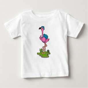 Flamingo som Hiker med ryggsäck T Shirt