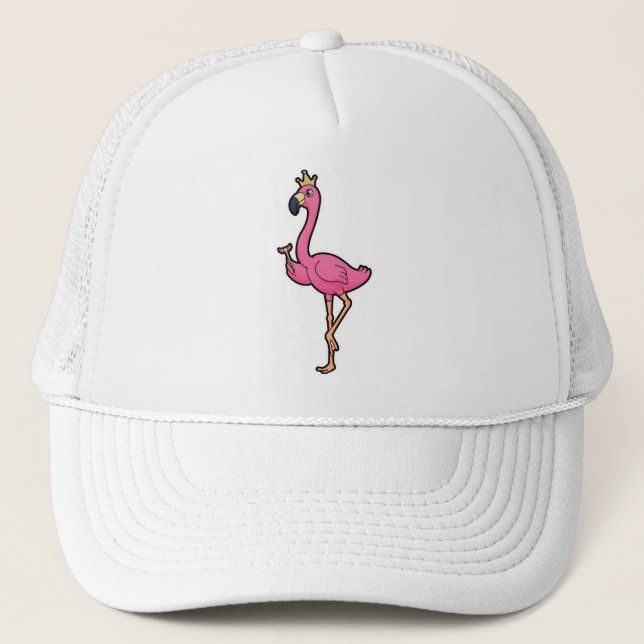 Flamingo som Kung med Krona och personal Keps (Framsida)