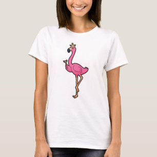 Flamingo som Kung med Krona och personal T Shirt