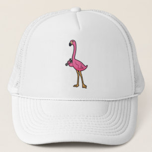 Flamingo som Mechanic med Wrench Keps