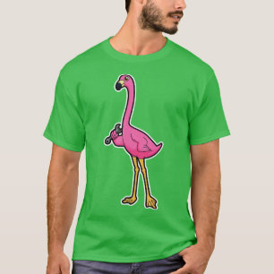 Flamingo som Mechanic med Wrench T Shirt