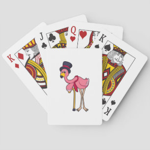 Flamingo som pensionär med Hat Casinokort