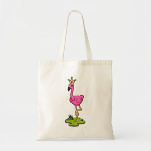 Flamingo som Princess med Krona Tygkasse