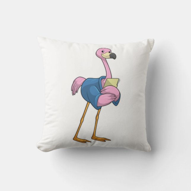 Flamingo som sekreterare vid Anteckningsblocket Kudde (Framsida)