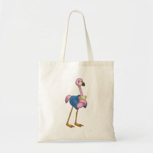 Flamingo som sekreterare vid Anteckningsblocket Tygkasse