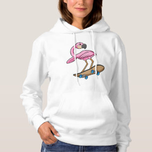 Flamingo som Skater med Skateboard T Shirt