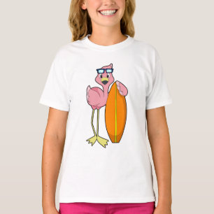 Flamingo som Surfer med Surfboard.PNG T Shirt