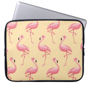 Flamingo Sömlös bakgrund i mönster. Flamning av ro Laptop Fodral