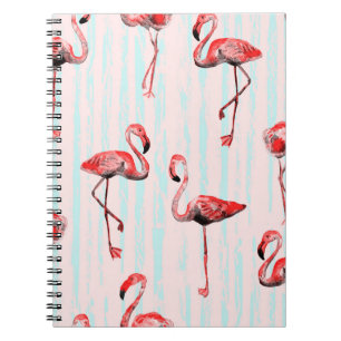 Flamingo, sömlös mönster anteckningsbok