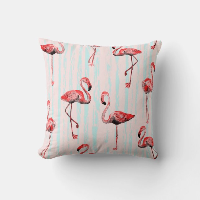 Flamingo, sömlös mönster kudde (Framsida)