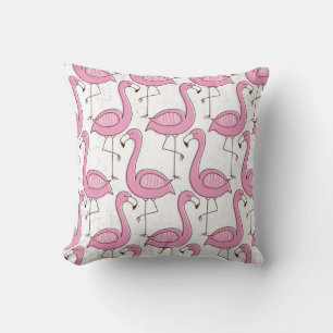 Flamingo Sömlös mönster, vintage exotisk design Kudde