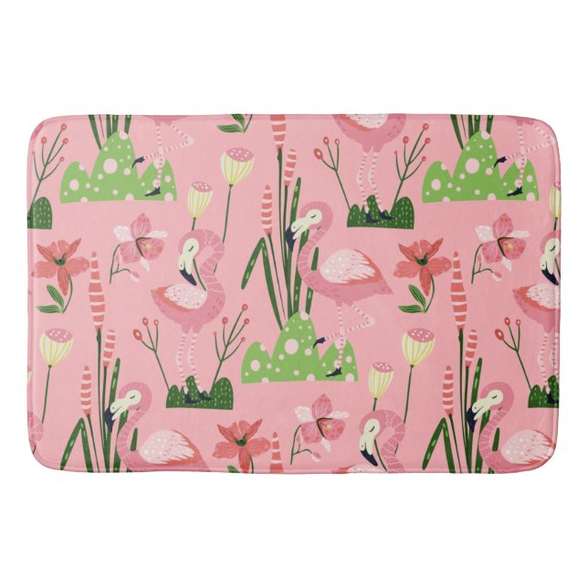 Flamingo Sommar Kollektion En Design 4 Badrumsmatta (Framsidan)