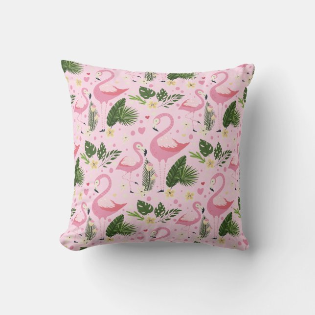 Flamingo Sommar Kollektion En Design 8 Kudde (Framsida)