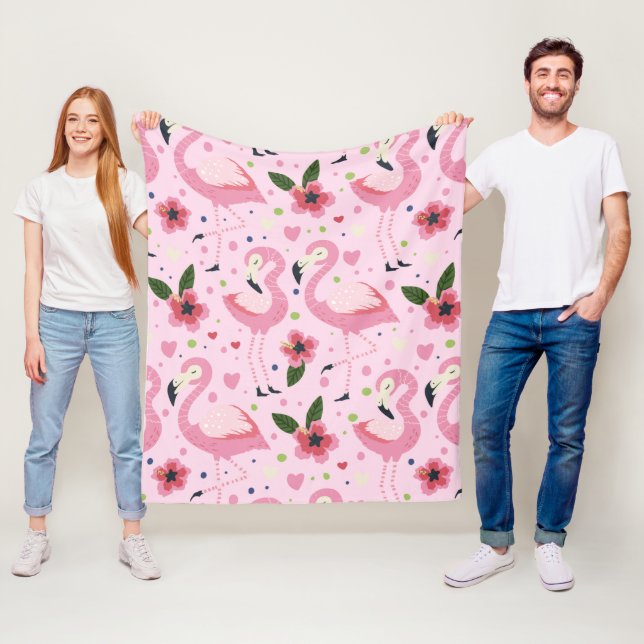 Flamingo Sommar Kollektion En Design 9 Fleecefilt (På plats)