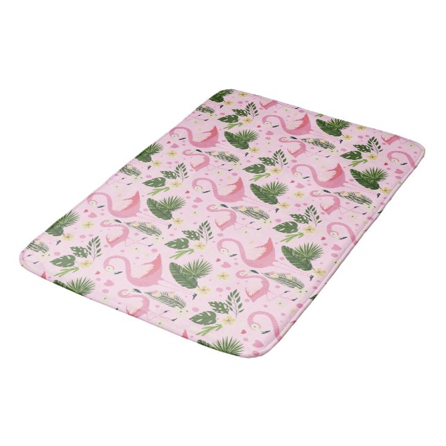 Flamingo Sommar Kollektion Ett Design 8 Badrumsmatta (Vinklad)