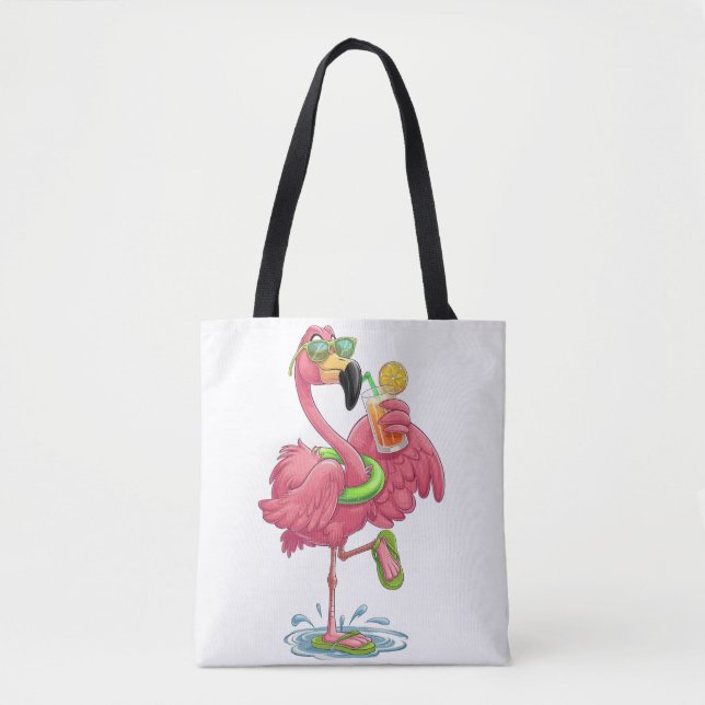 Flamingo Sommar Vacation Tygkasse (Framsida)