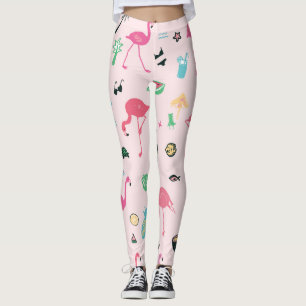 Flamingo Sommar: Vibrant Bird Mönster Leggings