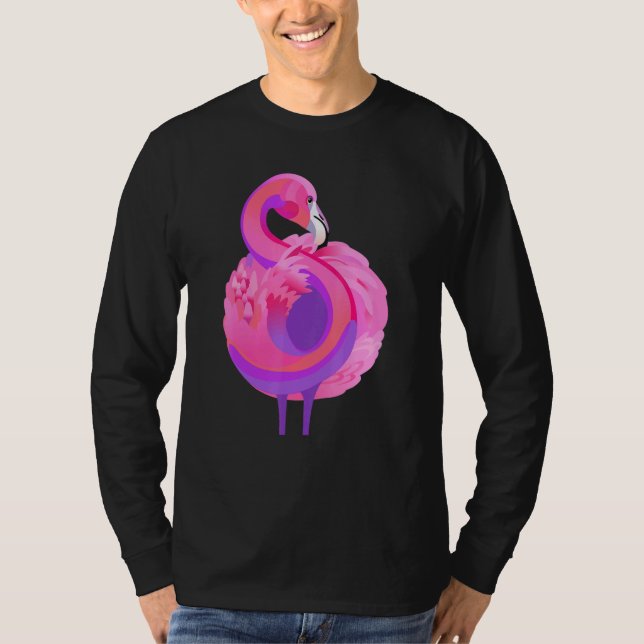Flamingo, sommartid t shirt (Framsida)