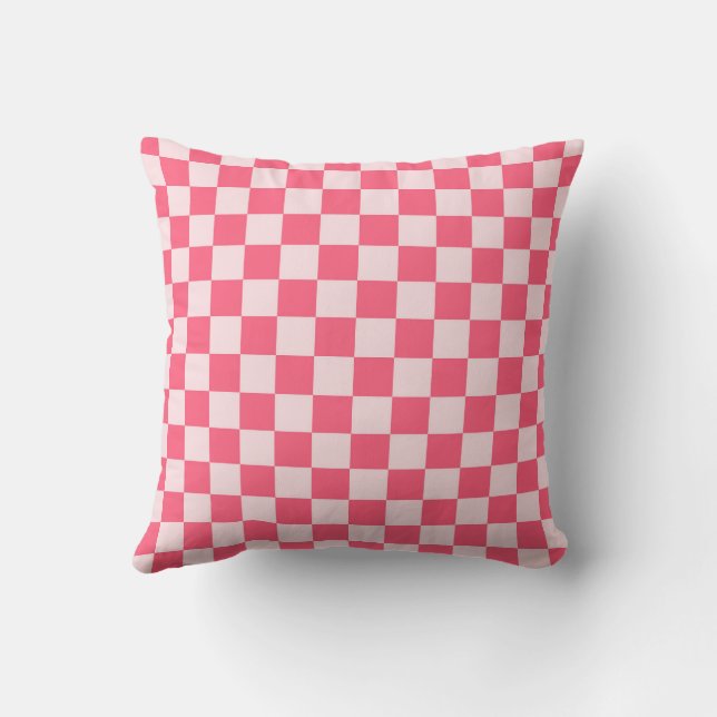 Flamingo sorbet checkerboard pattern kudde (Baksida)